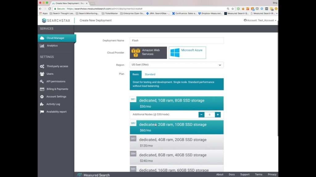 Managed Solr: SearchStax Cloud Manager AWS