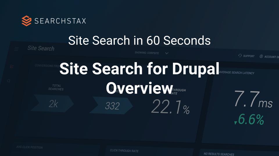 Site Search for Drupal and Acquia Overview